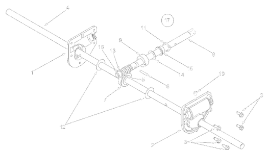 Gear Assembly Diagram and Parts List for 31AE640F000 2004 Yard Machines Snow Blower